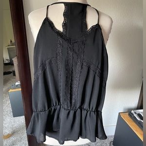 Racerback Peplum Blouse